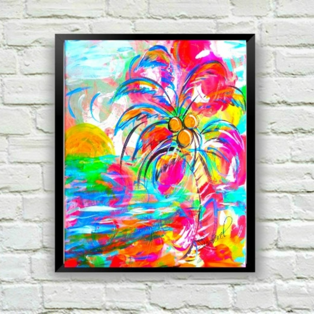 8" x 10" Palm Art Print Signed by Artist